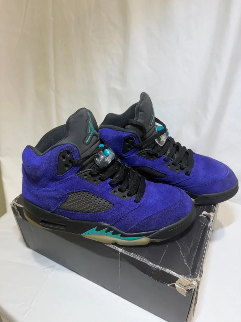 Nike Air Jordan 5 Alternate Grape Purple Suede Retro Sneakers Men’s 8